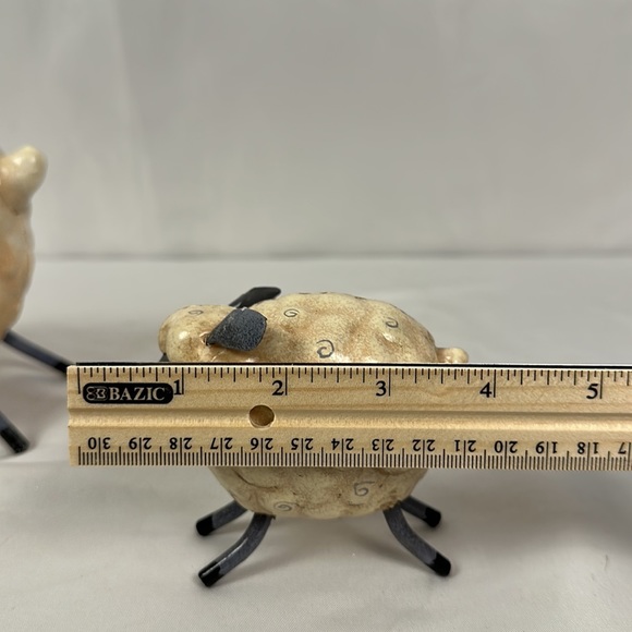 Large and Small Lamb Sheep Metal Home Decor Figurine Statue set of two - Picture 11 of 13